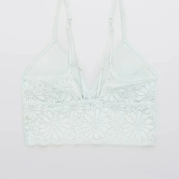 🫧AERIE LACE PADDED LONGLINE BRALETTE SIZE S - Picture 5 of 8